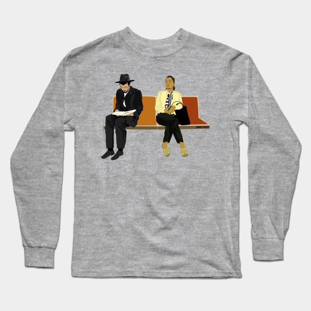 Subway Riders Long Sleeve T-Shirt by RMZ_NYC